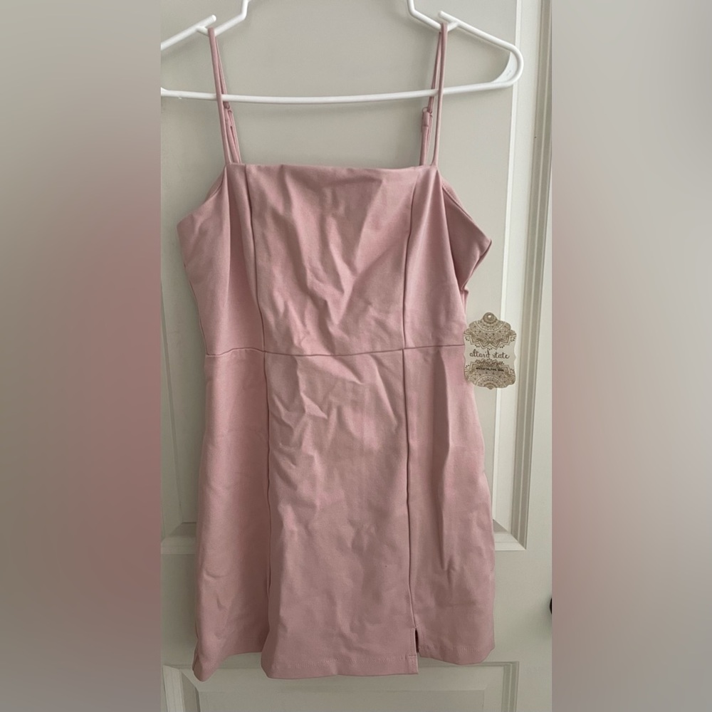 Altar’d State NWT Petal Pink Mini Dress Spaghetti Straps sz M